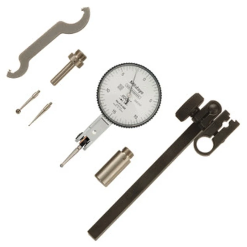 Mitutoyo Quick-Set Dial Test Indicator Full Set, Horizontal, 0.03 Range - 513-402-10T